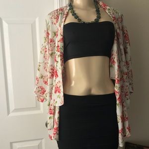 🌼PLEIONE :|Pretty Floral Kimono Top.Women’s.SMALL